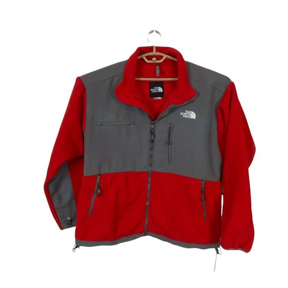 The North Face Jacket Fleece Softshell Mens Red Gray Full Zip Size 2X Oversized